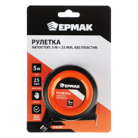Рулетка ЕРМАК Автостоп, ABS пластик, 5мх25мм 658-091