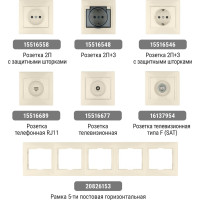 5-постовая рамка TDM ELECTRIC горизонтальная, слоновая кость Таймыр SQ1814-0133