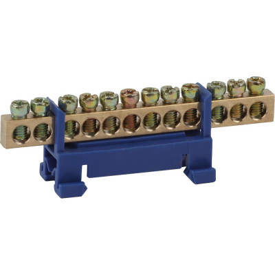 Шина ЭРА N "Ноль" NO-222-78-1 в изоляторе типа стойка ШНИ 6x9-12-Д-Синий Б0044126