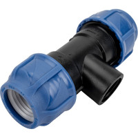 Компрессионный переходной тройник VALFEX ПНД, с внутренней резьбой, 40-1"-40 1210014010040