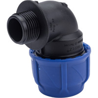 Компрессионный отвод VALFEX ПНД, с наружной резьбой, 40x1" 1210012440100