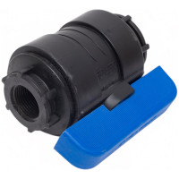 Компрессионный шаровой кран VALFEX ПНД  ВН/ВН резьба разборный 1"-3/4" Ду26 1210011100034