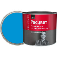Грунт-эмаль по ржавчине Расцвет алкидная, голубая, 1.9 кг 65190