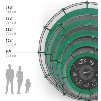 Батут UNIXline SUPREME GAME 14 ft green TRUSUG14GR