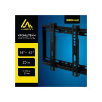 Фиксированный кронштейн для ТВ LUAZON KrON-68 14-42", 25 мм от стены, черный 1215477