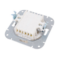 Механизм выключателя Bylectrica 2-клавишный, проходной, скрытая установка, серия ПРОВАНС, С(6+6) 10-3363 бежевый