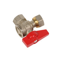 Шаровой кран MVI полнопроходной угловой с накидной гайкой 1/2", внутренняя-внутренняя, BV.532.04