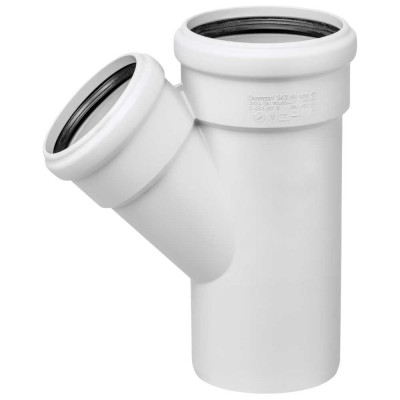 Тройник бесшумной канализации Ostendorf Skolan Safe 110х90 мм. 45 градусов, SKEA 335230