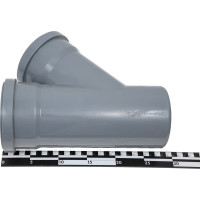 Тройник VALFEX 45 градусов, 110-110, внутренняя канализация 22110110