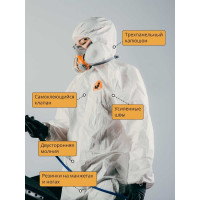 Комбинезон хим.защиты Jeta Safety + дышащая задняя часть из SMS, разм.М/48-50, JPC-66-M