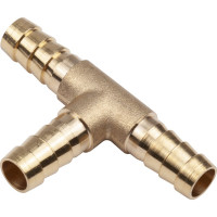 Тройник Т-образный елочка 8мм, латунь, в блистере AV Steel AV-700339B