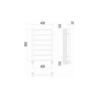Полотенцесушитель водяной Terminus & Контур П7 400x800 4670078529640