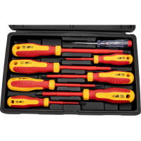 Набор изолированных отверток BIST в пластиковом футляре 8 шт, Cr-V, VDE, SL 0.5x3.0x75 BWD541B