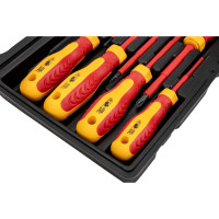 Набор изолированных отверток BIST в пластиковом футляре 8 шт, Cr-V, VDE, SL 0.5x3.0x75 BWD541B