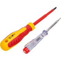 Набор изолированных отверток BIST в пластиковом футляре 8 шт, Cr-V, VDE, SL 0.5x3.0x75 BWD541B