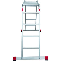 Профессиональная алюминиевая лестница-трансформер Новая Высота, ширина 400 мм, 2К башмак, NV3320 2x3+2x4 3320234