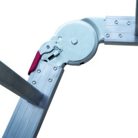 Профессиональная алюминиевая лестница-трансформер Новая Высота, ширина 400 мм, 2К башмак, NV3320 2x3+2x4 3320234