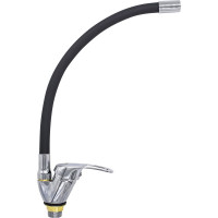 Однорычажный смеситель для кухни РемоКолор усиленный, черный, керамический картридж 40 мм 67-0-738