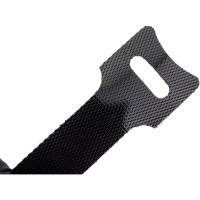 Стяжка-липучка NIKOMAX с мягкой пряжкой, 240x16 мм, черная, 10 шт. NMC-CTV240-16-SB-BK-10