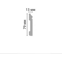 Плинтус напольный Decomaster 79x13x2400 мм D005-16 ДМ