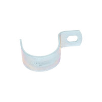 Оцинкованная скоба с одним отверстием Экопласт для трубы D25 мм, 100 шт. 43725