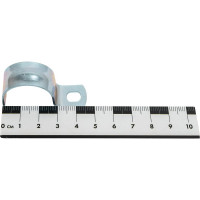 Оцинкованная скоба с одним отверстием Экопласт для трубы D25 мм, 100 шт. 43725