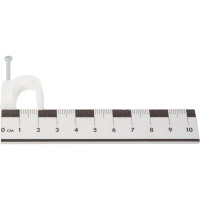 Пластиковая круглая скоба Экопласт 13,4x12 размер гвоздя 2,3x25 мм, 50 шт. 47012-50