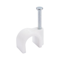 Пластиковая круглая скоба Экопласт 11,4x10 размер гвоздя 2,3x23 мм, 50 шт. 47010-50