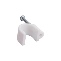 Пластиковая круглая скоба Экопласт 11,4x10 размер гвоздя 2,3x23 мм, 50 шт. 47010-50