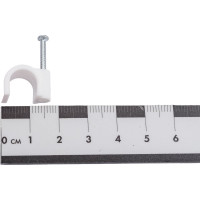 Пластиковая круглая скоба Экопласт 11,4x10 размер гвоздя 2,3x23 мм, 50 шт. 47010-50