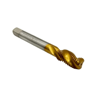Метчик TORNERI машинно-ручной М16х2.0 DIN376 для глухих отверстий с винтовой канавкой с покрытием TiN HSSE 036398