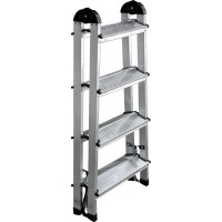 Алюминиевая 4-х ступенчатая двухсторонняя стремянка Perilla 111404