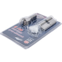 Цилиндровый механизм с вертушкой KALE KILIT 164 SM/68 (26+10+32) мм, блистер, никель, 5 кл. 25103