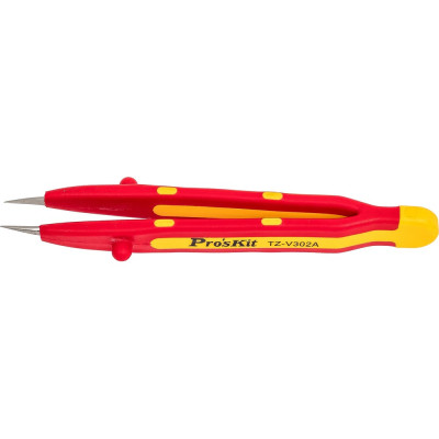 Прямой тонкий изолированный пинцет Pro'sKit TZ-V302A 1000В 134мм С00037314