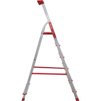 Профессиональная стремянка Новая Высота NV3115, 1x6 ступеней 80 мм, органайзер, Max нагр. 225 кг, 2К башмак, 3115106