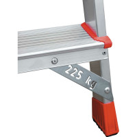 Профессиональная стремянка Новая Высота NV3115, 1x8 ступеней 80 мм, органайзер, Max нагр. 225 кг, 2К башмаки, 3115108