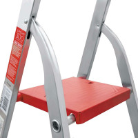Профессиональная стремянка Новая Высота NV3115, 1x8 ступеней 80 мм, органайзер, Max нагр. 225 кг, 2К башмаки, 3115108