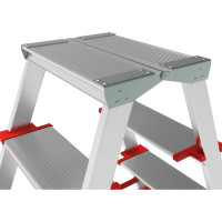Профессиональная стремянка Новая Высота NV3127, 2x6 ступеней 130 мм, площадка 350x260 мм, Max нагр. 225 кг, 2К башмаки, 3127206