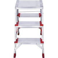 Профессиональная стремянка Новая Высота NV3127, 2x3 ступени 130 мм, площадка 350x260 мм, Max нагр. 225 кг, 2К башмаки, 3127203