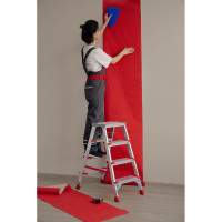 Профессиональная стремянка Новая Высота NV3127, 2x6 ступеней 130 мм, площадка 350x260 мм, Max нагр. 225 кг, 2К башмаки, 3127206