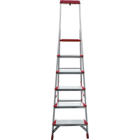 Профессиональная стремянка Новая Высота NV3118, 1x6 ступеней 130 мм, органайзер, Max нагр. 225 кг, 2К башмаки, 3118106