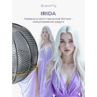 Стеклянная ваза QWERTY “Irida”, графитовая, 20x28 см 73875