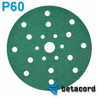 Материал абразивный в кругах 150 мм, 21 отверстие, на пластиковой основе, Р60, 50 шт BETACORD 605.0060