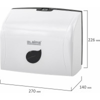 Диспенсер для полотенец LAIMA PROFESSIONAL ECO система H3, V-сложения, белый, ABS-пластик 606548