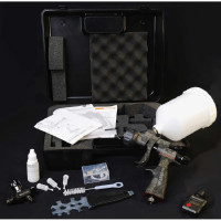 Миникраскопульт WALCOM EGO CARBONIO НVLP 1.2 , 2 верхних бачка, пластик, 0.075 и 0.18 л 713012