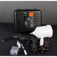 Миникраскопульт WALCOM EGO CARBONIO НVLP 1.2 , 2 верхних бачка, пластик, 0.075 и 0.18 л 713012