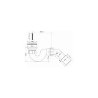 Сифон для поддона McAlpine S образный, универсальный (выпуск 70 мм) 50/60-1 1/2, h=104 мм MRS1