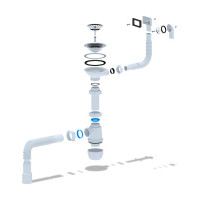 Сифон для кухонной мойки АНИ пласт "Грот", 3 1/2"х40 A0145DIY