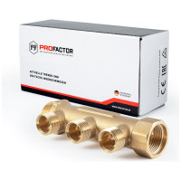Коллектор латунный PROFACTOR в/н 3/4" х 3 вых 1/2"нар PF MF 262.3