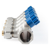 Коллектор с регулировочными вентилями PROFACTOR в/н 3/4" х 4 вых 16 цанга PF MVP 268.4C